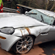 Illustration for article titled This Is What A BMW Z8 Looks Like Badly Damaged And Upside Down